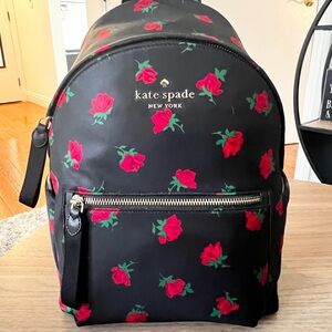 Kate Spade Floral Black Backpack